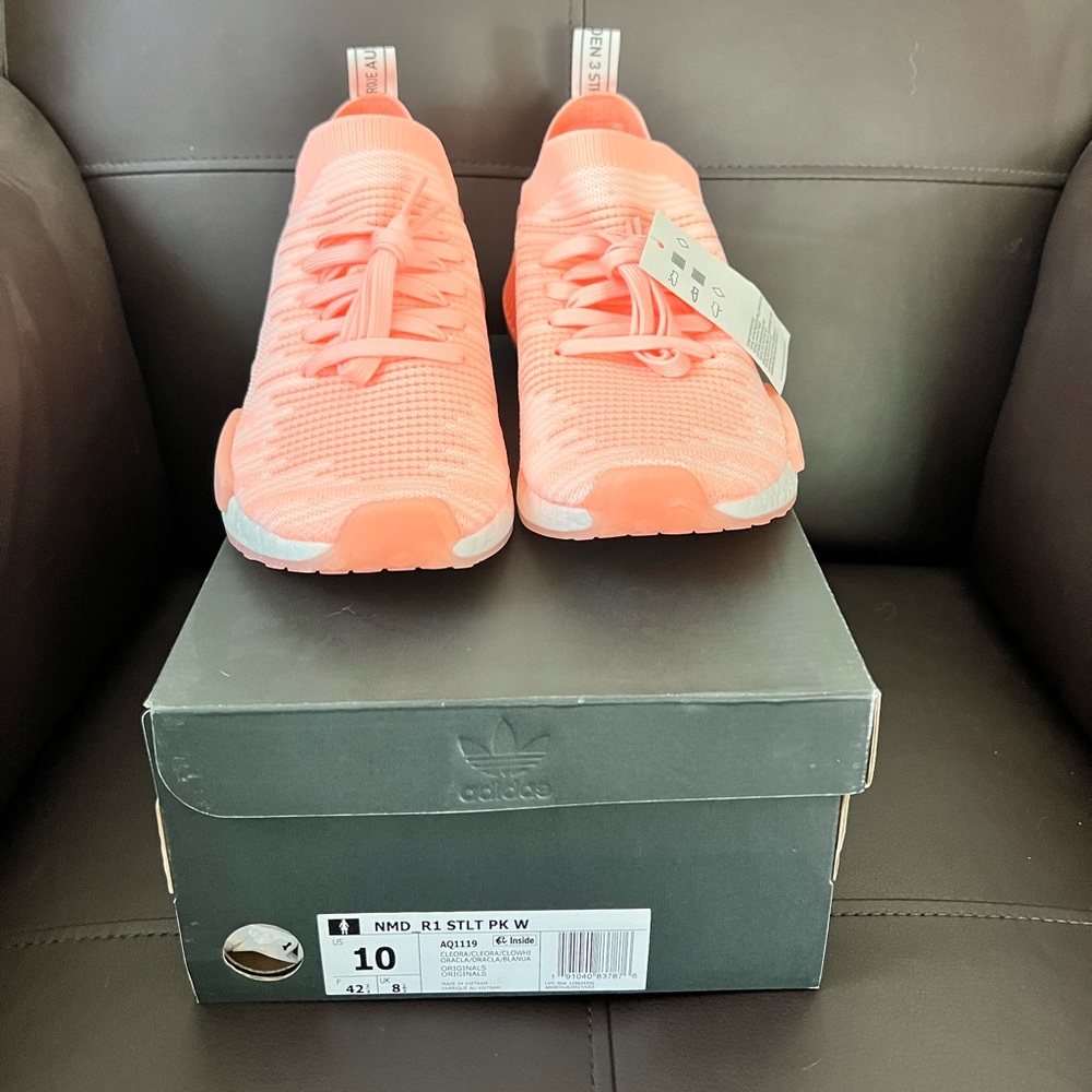 Pink And White Adidas NMD